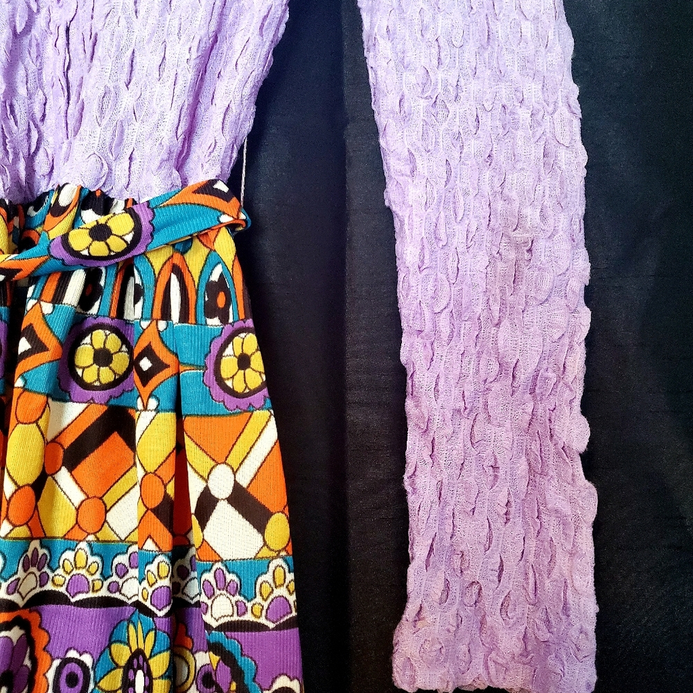 Vintage 1970s long sleeve disco dress